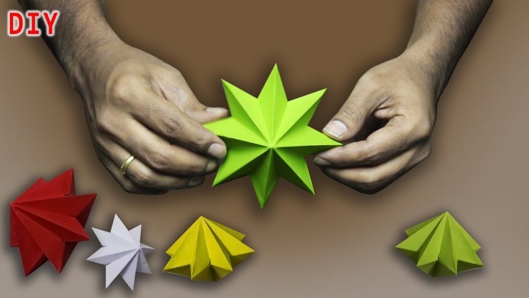 DIY Easy Paper Star for Christmas Decoration Origami Star