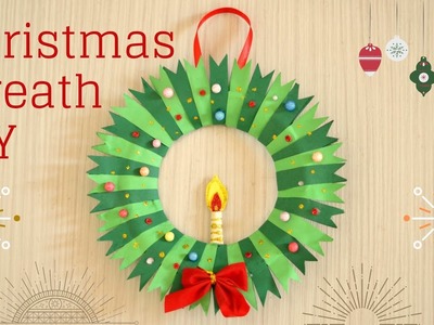 DIY How to Make Christmas Wreath from Paper & Disposable Plates | DIY Paper Crafts Xmas Decor 2018