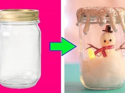 DIY: How To Make Snowman Mason Jar Snowglobe!