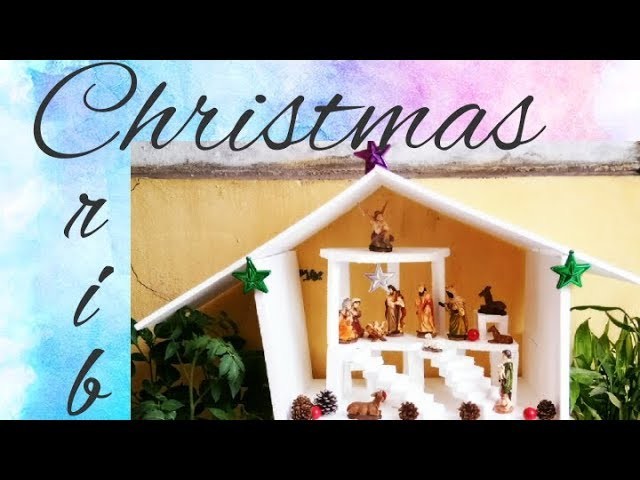 DIY|Last minute Super Easy homemade Christmas Crib 2018 Tutorial