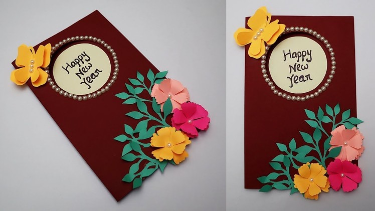 DIY New Year Card 2019 | How to make Greeting Card for Happy New Year | Handmade Cards Idea