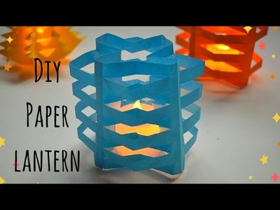DIY One Minute Paper Lantern  |  Easy Paper Candle Tealight Holder for Room Decor
