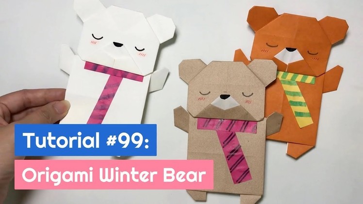 DIY Origami Christmas Winter Bear | The Idea King Tutorial #99