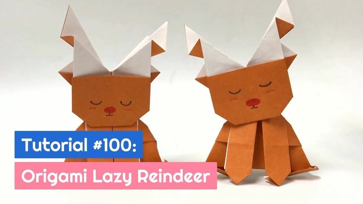DIY Origami Lazy Reindeer | The Idea King Tutorial #100