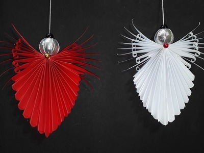 DIY Paper Angel for Christmas Decor. How to make an Angel with Origami Paper.