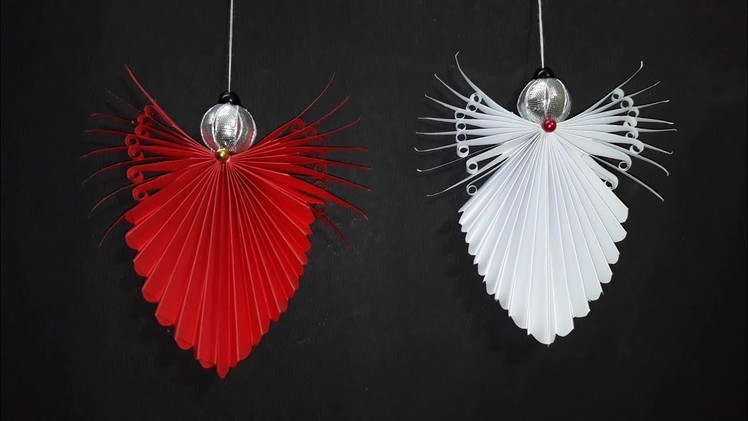 DIY Paper Angel for Christmas Decor. How to make an Angel with Origami Paper.