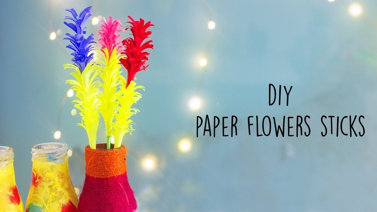 DIY Paper Flowers Sticks | Flower Making | DIY