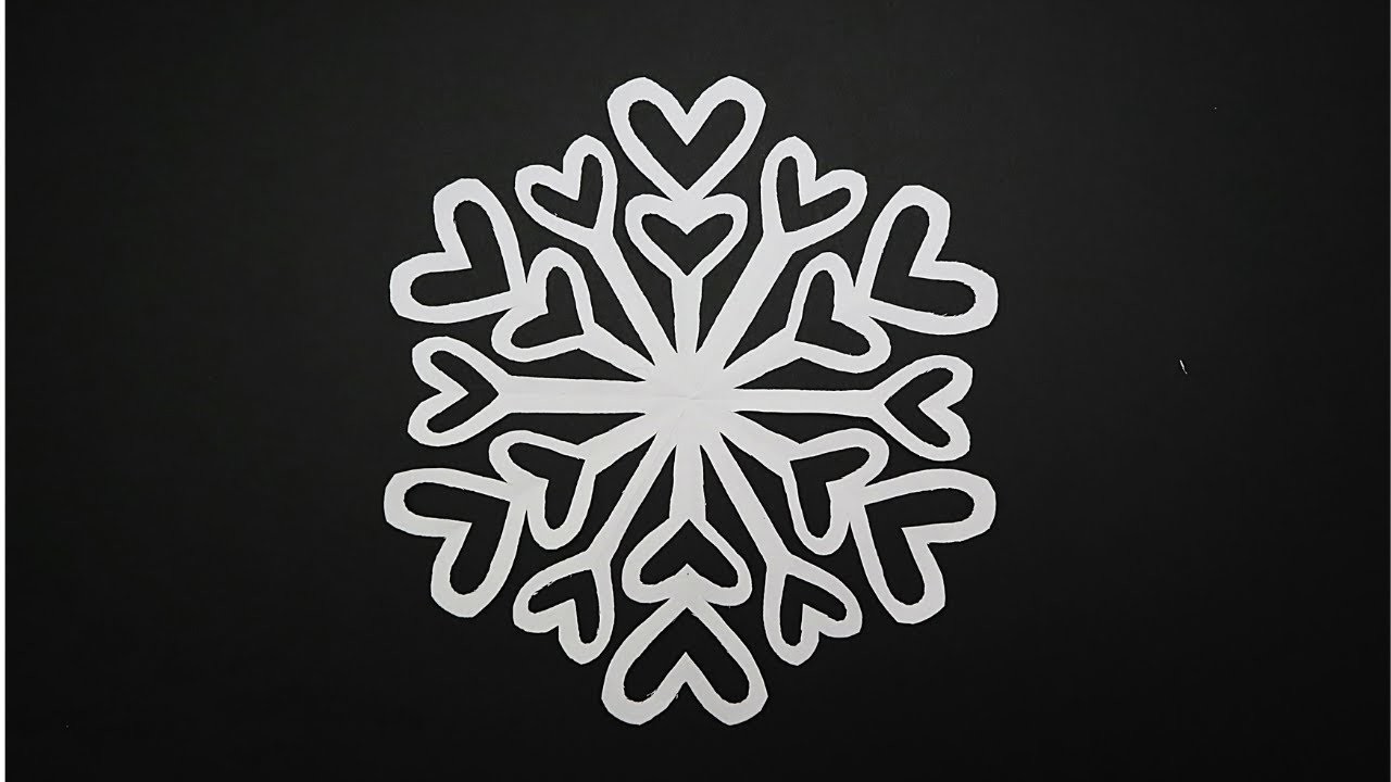 Diy paper heart snowflake how to make a paper snowflakes paper 