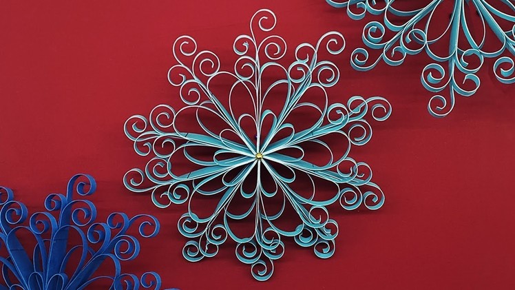 DIY Quilling Paper Snowflakes | Christmas Decoration Ideas