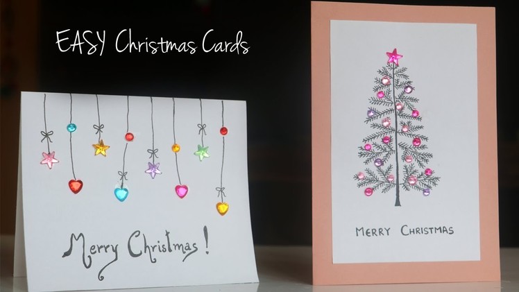 Easy Christmas Card Ideas | Handmade Greetings Card | Christmas DIY Crafts
