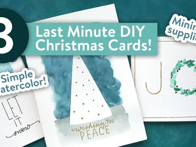Easy DIY Christmas Cards! LAST MINUTE CARD IDEAS!
