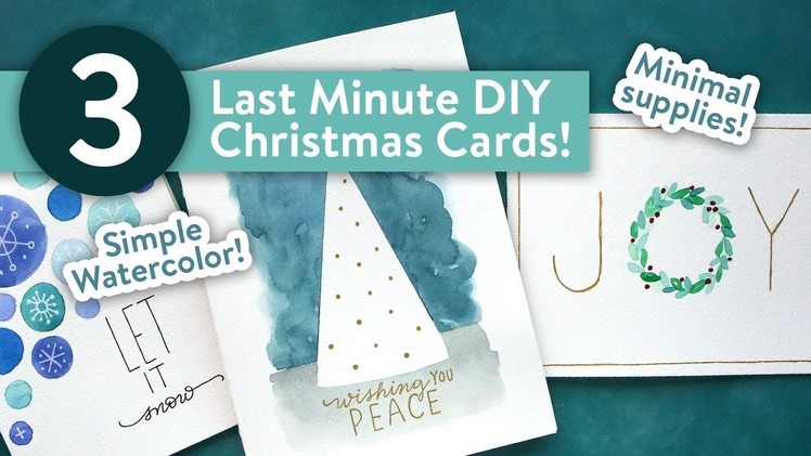 Easy DIY Christmas Cards! LAST MINUTE CARD IDEAS!