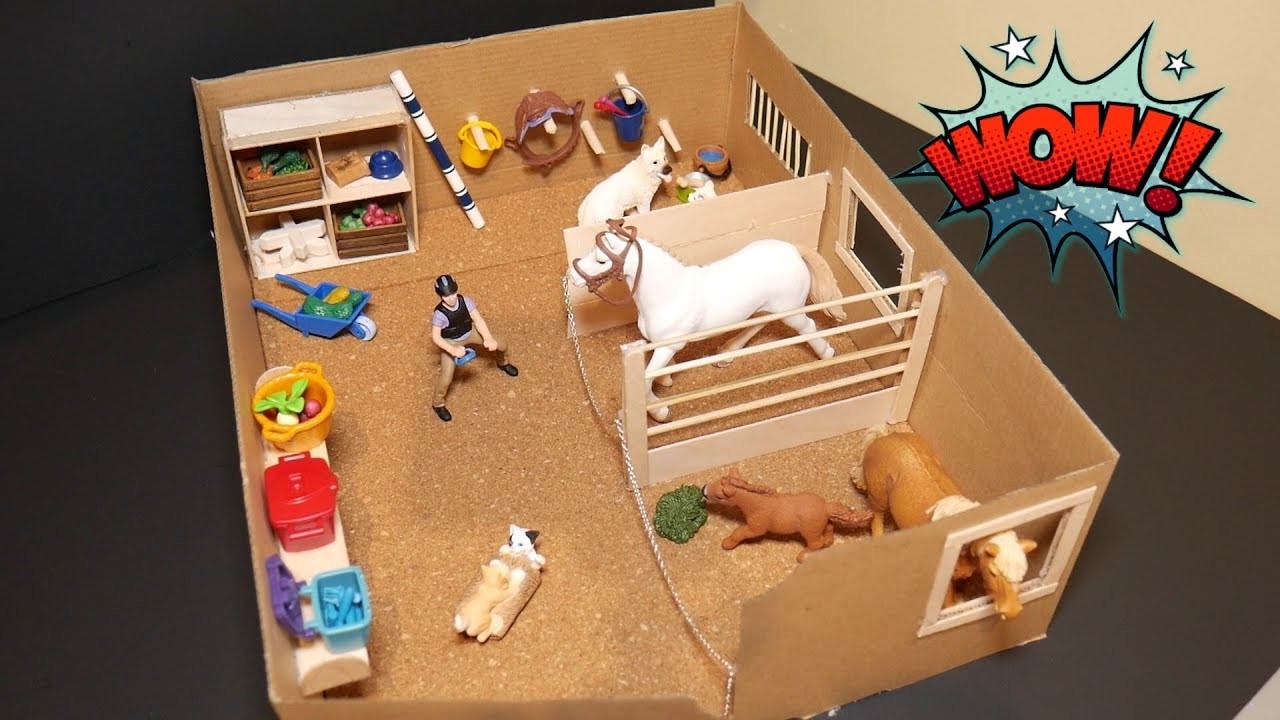 Easy Schleich Barn DIY, Crafting a Schleich Stable