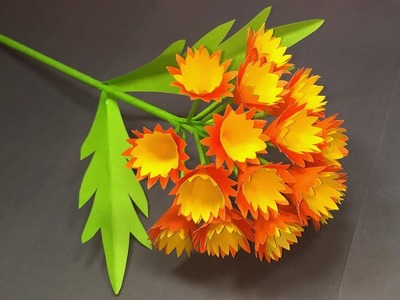 Flower Making with Paper | DIY Stick Flower | Flower Making Tutorial | Jarine's Crafty Creation
