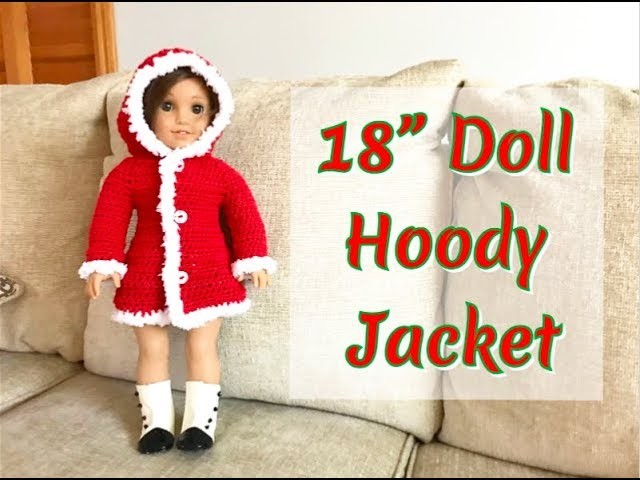 How to Crochet 18" Doll Hoody Jacket