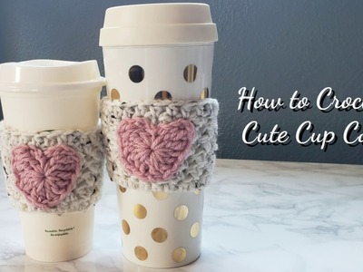 How to Crochet: Cute Cup Cozy  #jeannesbeanies #jeannesbeaniesnthings