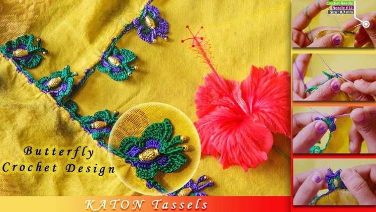 How to make Butterfly Crochet | KATON Tassels | Trending Design | Tamil