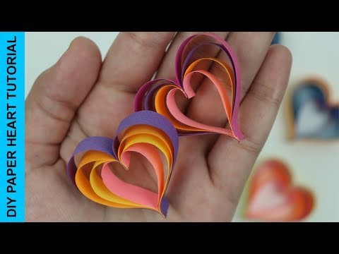 How to Make Quick and Easy Paper Hearts DIY Tutorial | Simple DIYs for Valentine’s Day Crafts Idea