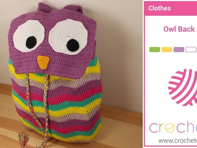Learn how to Crochet: Owl Back Bag