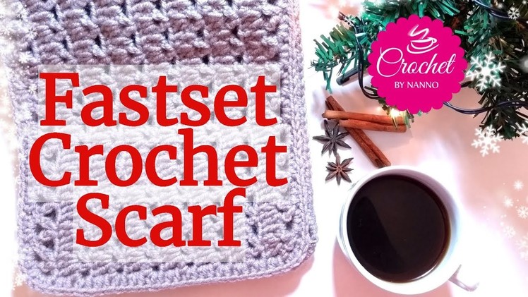 LEFT HANDED HOW TO CROCHET THE FASTEST SCARF EVER #1 EXCLUSIVE✨☕The Crochet Shop