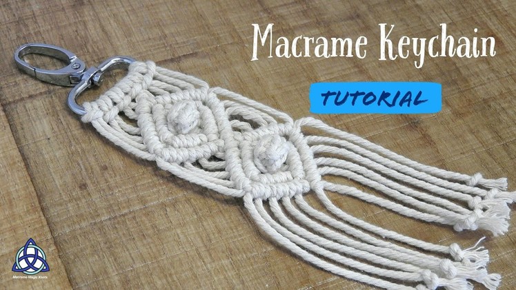 Macrame Keychain DIY | Macrame Key Hanger Tutorial - Pattern 4