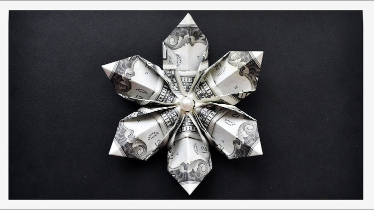 Money SNOWFLAKE.FLOWER | Christmas Decoration Idea | Origami Dollar Tutorial DIY