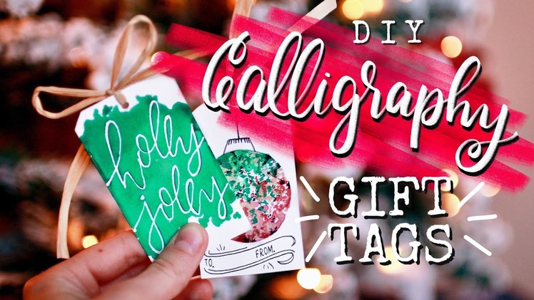 Oh, hey! Let’s make some gift tags. ✨ | D.I.Y. Hand Lettered Holiday Cards!
