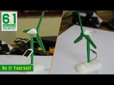 Solar Windmill | Emob DIY 6 in 1 Hybrid Models Solar Robot Educational Kit for Kids