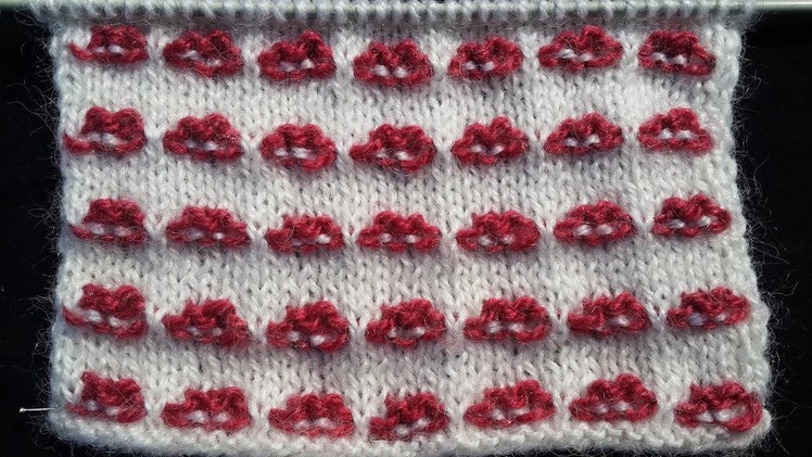 210- Small Lip Knitting Pattern (Hindi)