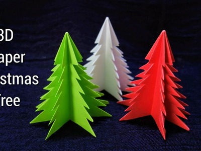 3D Paper Christmas Tree | How to Make a 3D Paper Xmas Tree DIY Tutorial | Holiday Craft