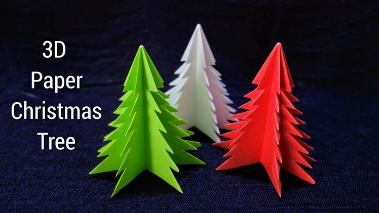 3D Paper Christmas Tree | How to Make a 3D Paper Xmas Tree DIY Tutorial | Holiday Craft
