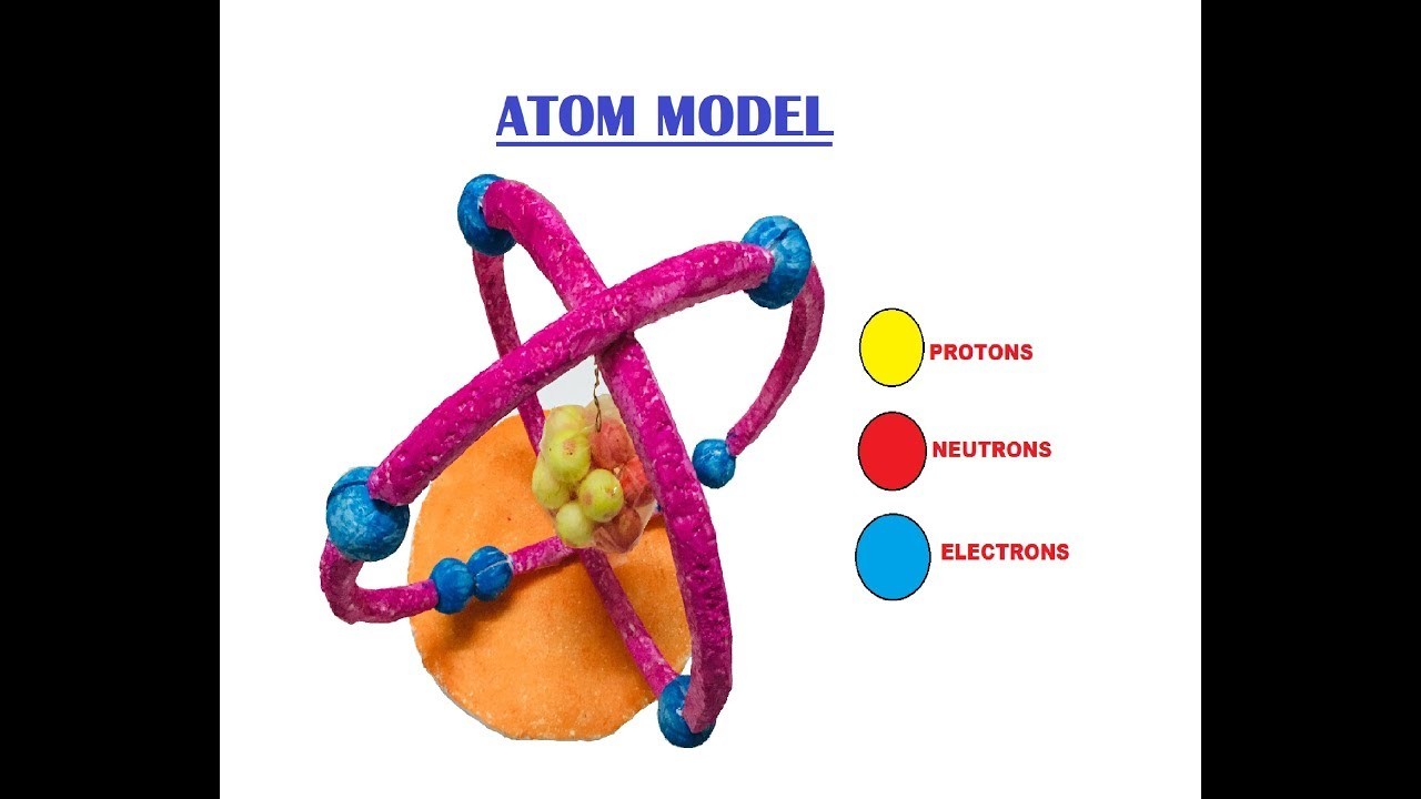 Atom Model - How to make an Oxygen Atom Model with Thermocol (School ...