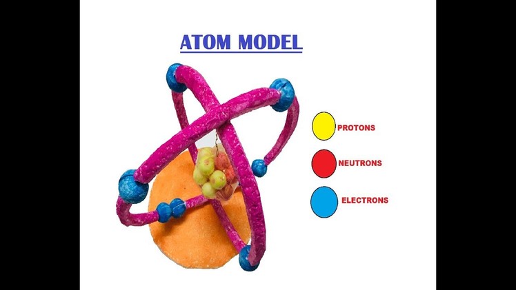 Atom Model - How to make an Oxygen Atom Model with Thermocol (School Project)| The4pillars