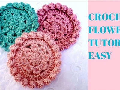 CROCHET: Crochet Flower Step by Step Tutorial!