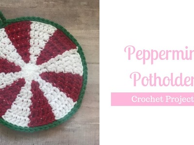 Crochet Peppermint Potholder Crochet Along Tutorial