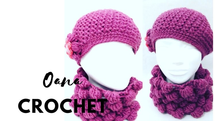 Crochet seed stitch beret by Oana