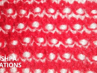 Design 36 : Two Colour sweater Knitting Design. pattern (Hindi) | PUSHPA CREATIONS