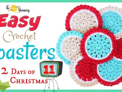 Easy Crochet Coaster Pattern - Crochet Tutorial for Beginners