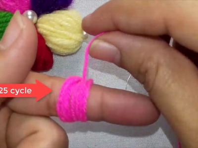 Easy Woolen Flower Trick|Hand Embroidery Amazing Trick.