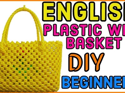 English-Mini Plastic wire basket Tutorial for beginners |How to Make Wire bag| Indian Basket DIY