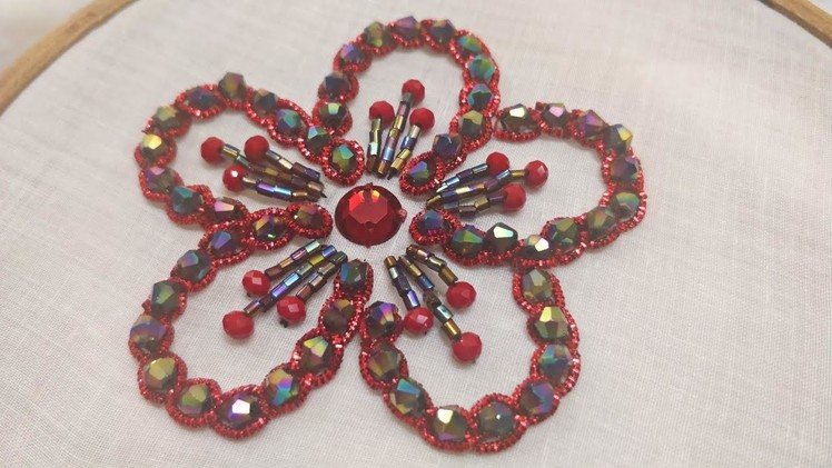 Fancy Bead Work Flower (Hand Embroidery Work)