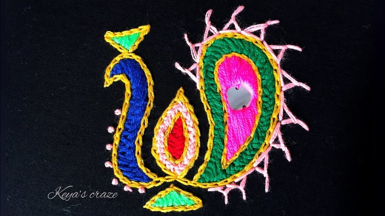 Hand embroidery 2018 | Peacok design hand embroidery | Ahir hand embroidery | keya’s craze