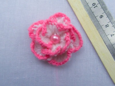 Hand Embroidery, Rose Flower Embroidery Trick, Easy sewing Hack, Crafts & Embroidery