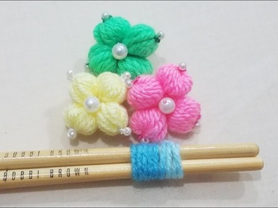 Hand Embroidery:Sewing Hacks Amazing New Simple Trick For Making  Flower With Makeup Brushes(PART 9)