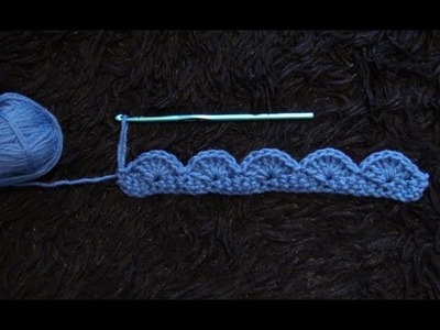 How to Crochet a Border Edging. Trim Stitch Pattern #854│by ThePatternFamily