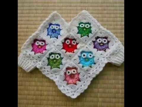 How to crochet an owl poncho for baby girl