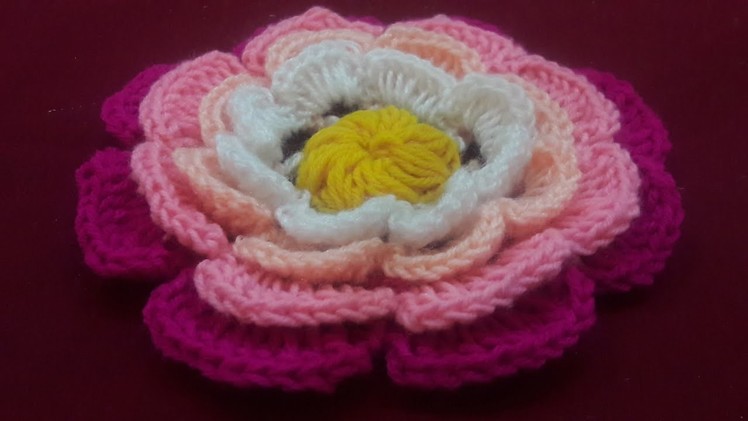 #How to crochet beautiful flower #inmarathi #English subtitles