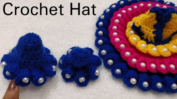 How to Crochet Cap. Hat for Laddu Gopal. Kanhaji for Dress no. #49 (all sizes)