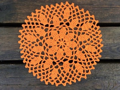 How To Crochet Easy Orange Petals Flower Doily
