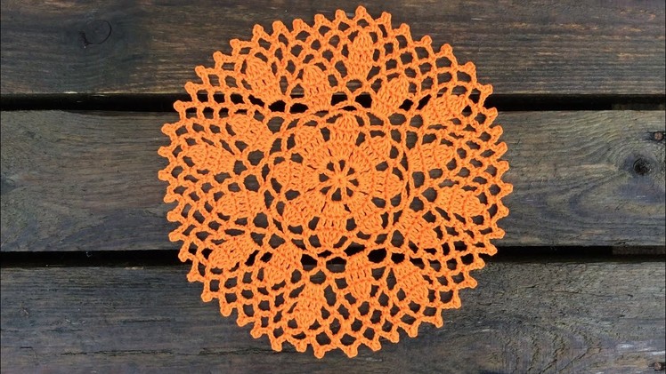 How To Crochet Easy Orange Petals Flower Doily